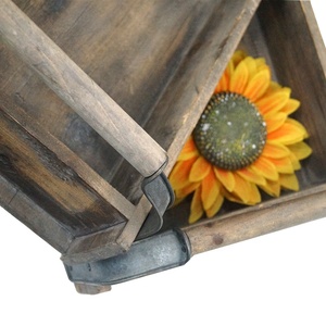 Luckywind <span class=keywords><strong>Vecchia</strong></span> Casa Colonica Barnwood Tablett Decorativo Rustico Vassoio Realizzata al 100% Autentico Legno di Recupero - Product Image 5