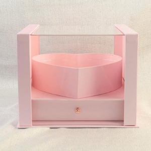 wholesale acrylic black round cardboard flower packaging with hot foil stamp hat boxes for flower arrangements luxury flower box