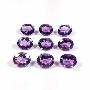 อัญมณีทรงวงรีสีม่วงอเมทิสต์ธรรมชาติสำหรับทำเครื่องประดับ - Product Image 1