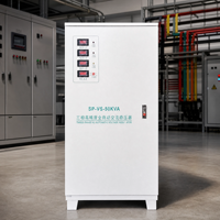 Stabilisateur de tension triphasé à affichage numérique 50 kVA 380 V, régulateur automatique avec unité de surveillance de la tension en temps réel