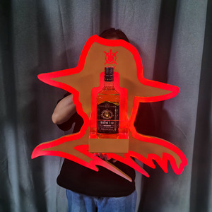 <b>Led</b> <b>Lighted</b> Wine Rack Ace Of Spades Shape Rainbow Hat <b>Bar</b> For Party KTV <b>Bars</b> - Product Image 3