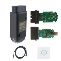 Herramienta de Diagnóstico Automotriz V25.3 HEX V2, Lector de Códigos OBD2, Diagnóstico Completo del Sistema de 5-12 V, ATMEGA162 FT232 para Audi VW