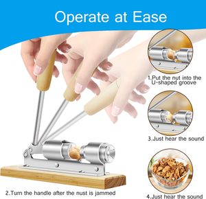 เครื่องกะเทาะเปลือกถั่วแมคคาเดเมียเครื่องกะเทาะเปลือกถั่วถั่วอัลมอนด์ถั่วพีแคนและเฮเซลนัทเครื่องปลอกเปลือกอัลมอนด์ - Product Image 5