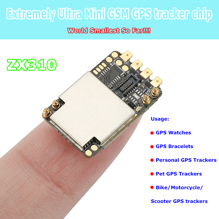 ZX310 Smallest GPS Tracker Chip for Mini Pet Collars - Ideal for