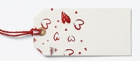 Ensemble d'emballage cadeau rouge épais avec motif floral et cœur, comprenant papier cadeau, sac cadeau, boîte, carnet, carte de vœux et étiquette suspendue, pour la Saint-Valentin et les anniversaires