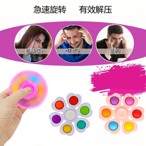 Đơn giản tay <span class=keywords><strong>Shank</strong></span> Pad Spinner thiết kế mới <span class=keywords><strong>Fidget</strong></span> cảm giác đồ chơi đẩy Pop bong bóng ngón tay Spinner Đồ chơi thể loại - Product Image 5