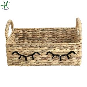 Cesta de Almacenamiento de Jacinto de Agua de Lujo con Forma de Elipse y Asas, Decoración Ecológica para el Hogar con Forma de Animal (HS 4138/2) - Product Image 6