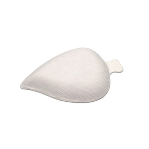 Piatto per salsa di canna da zucchero di forma irregolare compostabile Mini piatto biodegradabile a forma di foglia piatto da Dessert in polpa di bagassa per salsa - Product Image 5