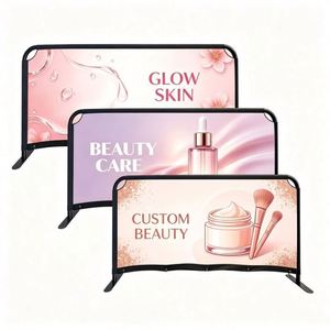 Crowd Control Barrier Banner Custom Printed Tension Fabric Cafe Barrier for Outdoor Event <b>Advertising</b> Signage Wall Wholesale - Product Image 1