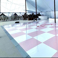 Plancher de danse portable personnalisé à motif parquet classique avec bordure en aluminium pour mariage de luxe