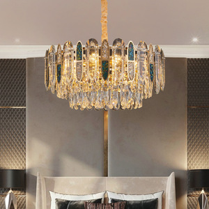 Luxury Crystal Chandelier Round Multi-head LED <b>Light</b> For Living Room Home Decor - Product Image 1