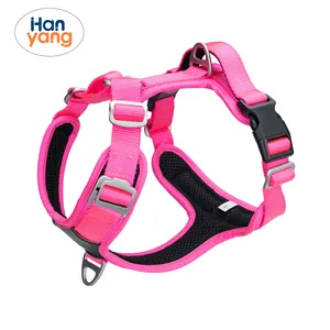 HanYang OEM Custom premium Y-shape Dog harness luxury Neoprene no pull pet dog harness with Customizable reflective logo