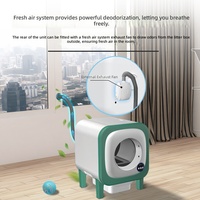Nouvelle Litière pour Chat avec Caméra, Désodorisation à l'Air Frais, Électrique, Extra-Large, Intelligente, Nettoyage Entièrement Automatique, Matériau ABS