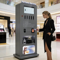 Distributeur automatique de parfum pour centre commercial et aéroport, accepte les cartes de crédit, les pièces de monnaie, l'argent liquide, distributeur de Cologne
