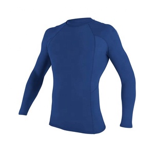 Compresión Deportes Hombres UPF 50 + Transpirable Ecológico Manga larga Rash Guard Compresión de secado rápido One Piece Anti-UV Swim - Product Image 2