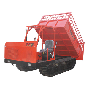 Chariot tout-terrain à chenilles avec garde-corps surélevé, roues fixes, transporteur, benne à chenilles 5T, moteur diesel - Product Image 1