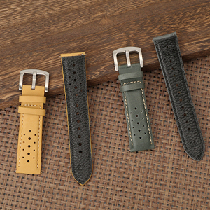 Bracelet de <span class=keywords><strong>montre</strong></span> en cuir de veau véritable 18mm 19mm 20mm 22mm <span class=keywords><strong>Vintage</strong></span> Rally Détachable rapide Bracelets de <span class=keywords><strong>montre</strong></span> en cuir durables - Product Image 4