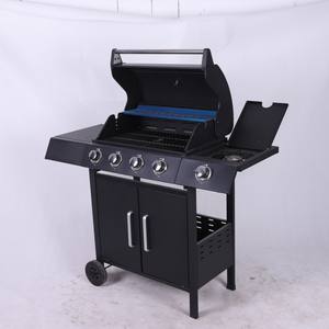 <span class=keywords><strong>Barbecue</strong></span> combiné à gaz sans fumée à 5 brûleurs sur chariot <span class=keywords><strong>hybride</strong></span> de grande taille pour l'extérieur, en vente en gros - Product Image 3