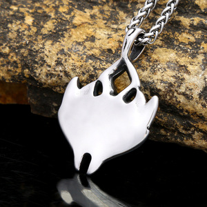 Yunnique – collier avec pendentif œil de Dragon en acier inoxydable pour hommes, bijoux à la mode, Style Hip Hop, design géométrique, chaîne à sertissage - Product Image 2
