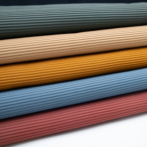 Chất lượng cao 74% Nylon 26% Spandex Stretch sọc dệt kim sườn thể thao vải cho xà cạp - Product Image 2