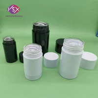 Yueshunxing Round Twist up Salve Anti-transpirant Bâton Déodorant Tube 30g Noir Blanc En Plastique Vide Déodorant Bâton Conteneur