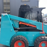 Mini Skid Steer Loader Backhoe Loader Crawler Harga Terjangkau 1 Ton Bucket 4 Wheel Drive Peralatan Konstruksi Kompak Pompa Euro5
