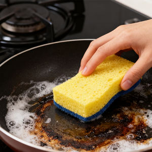 قماش إسفنجي قطني من السليلوز قابل للتحلل الحيوي مصنوع من لب الخشب الطبيعي لتنظيف المطبخ وغسل الأطباق - Product Image 2