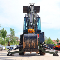 Excavator Loader Diesel Multi-attachment untuk Penggalian dan Pemuatan, Cocok untuk Pertanian, Bersertifikat CE, Dijual