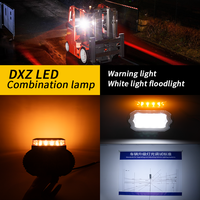 DXZ 55C-FS-T3 Luz de Advertencia LED de Alta Luminosidad 18W 6500 Lúmenes Multimodo Estroboscópica y de Inundación 9-36V 5.5 Pulgadas para Montacargas y Vehículos Todoterreno