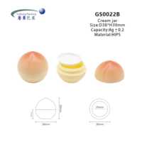 Schattige Fruitcrème Pot Oogcrème Pot 8G Perzik Vorm Lege Pot Gezichtscrème Container Aangepast Logo