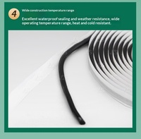 Maxtech Colle serpentine en caoutchouc butyle auto-adhésive étanche pour phares de voiture et pare-brise, pour le transport