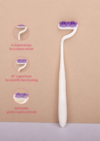 Brosse à dents ultra-douce à plus de 10 000 poils, courbe en S, pour le soin des gencives et l'élimination des taches, tête antibactérienne à séchage rapide