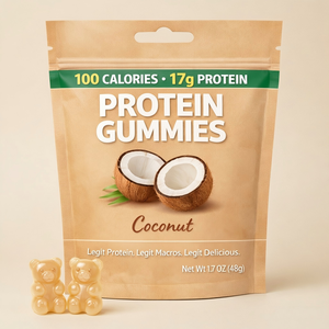 Gummies protéinés à la noix de coco OEM ODM sous marque privée 17g Isolat de lactosérum pour la récupération musculaire et l'énergie - Product Image 1