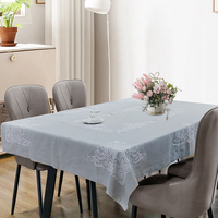 Vente en gros de nappe brodée faite à la main en coton et lin nappe poinçonnée pour fête maison hôtel couverture de table chemin de table