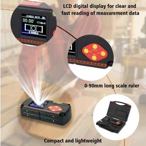 Dijital İletki çift eksenli açı cetvel dijital seviye eğimölçer 0.1 derece doğruluk ile USB kablosu dahili lityum pil - Product Image 4