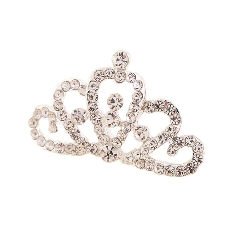 Wholesale Sweet Princess Mini Child Hair Accessories Birthday Crystal Rhinestone Small Tiara Crown For Kids