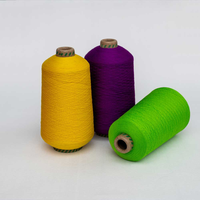 Fil 100% polyester DTY75D/2, anti-bactérien, filé à cœur, teintable, haute élasticité pour chaussettes et pulls