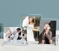 A4 A5 A6 Acrylique Photo Cadre Photo Support de Bureau Gratuit Plexiglas Certificat Oeuvre Affiche Affichage Cadre Métal Vis Cristal