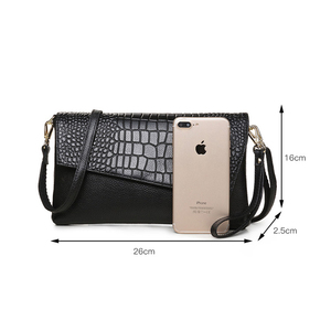 Sac à main à rabat en cuir véritable pour femme, sac à bandoulière, <span class=keywords><strong>crocodile</strong></span>, luxe, pour soirées, fête, nouvelle collection - Product Image 5