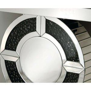 Wholesale Living Room <strong>Console</strong> Furniture <strong>Black</strong> Crystal Round Mirrored <strong>Console</strong> Table - Product Image 4