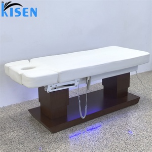 Kisen Big Discount Beauty Bed Thai Massage <b>Table</b> Electric 4 Motors with Led Light Remote Control Salon Eyelash Furniture on Sale - Product Image 3