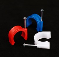 Allemagne Offres Spéciales Haute Qualité 4mm-40mm Différentes Couleurs 100pcs Pack Electric Pvc Plastic Circle Cable Clip
