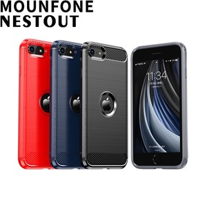 Coque de téléphone pour Apple iPhone 12 <span class=keywords><strong>13</strong></span> Mini 14 15 Plus 16 Pro Max 17 Air, coque arrière souple, robuste, protection contre les chocs, finition <span class=keywords><strong>carbone</strong></span> brossé - Product Image 2