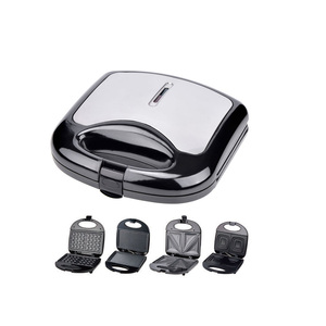 Máquina para hacer gofres con placas desmontables, <span class=keywords><strong>grill</strong></span> <span class=keywords><strong>y</strong></span> <span class=keywords><strong>sandwichera</strong></span>, 4 <span class=keywords><strong>en</strong></span> <span class=keywords><strong>1</strong></span>, para uso doméstico, con GS - Product Image 1