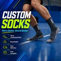 Chaussettes de sport athlétiques personnalisées avec logo, chaussettes de basketball unisexes mi-mollet anti-humidité, chaussettes de course à pied