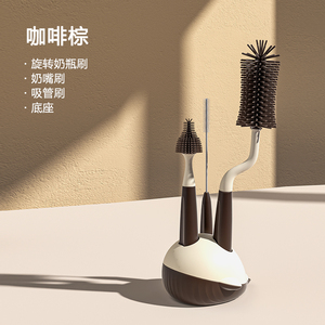 Vente en gros de brosse pour biberon en silicone sans BPA, facile à utiliser et durable, essentiel pour les parents, nettoyant les biberons - Product Image 5