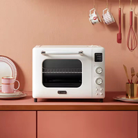 Four à pizza puissant de 1500 W, 32 L, écran LED, acier inoxydable, four à convection, grille-pain, four à pâtisserie
