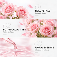 Ensemble de gel douche floral avec pétales de fleurs naturelles, aromathérapie hydratante, rose, jasmin, fleur de cerisier, 500 ml en stock