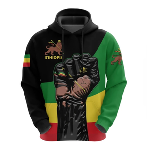 Felpa con cappuccio promozionale Freedom etiopia Lion of Judah Casual Custom Wholesale Low MOQ Outdoor Workout Essentials <span class=keywords><strong>felpe</strong></span> con cappuccio - Product Image 1