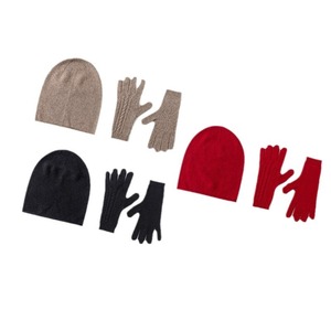 2025 automne/hiver épaissi chaud transfrontalier pur <span class=keywords><strong>cachemire</strong></span> adulte tricot chapeau <span class=keywords><strong>et</strong></span> <span class=keywords><strong>gant</strong></span> deux pièces ensemble pour extérieur Cy - Product Image 5